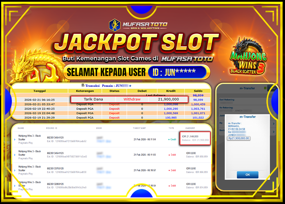 MUFASATOTO JACKPOT PRAGMATIC PLAY Rp.21.900.000|